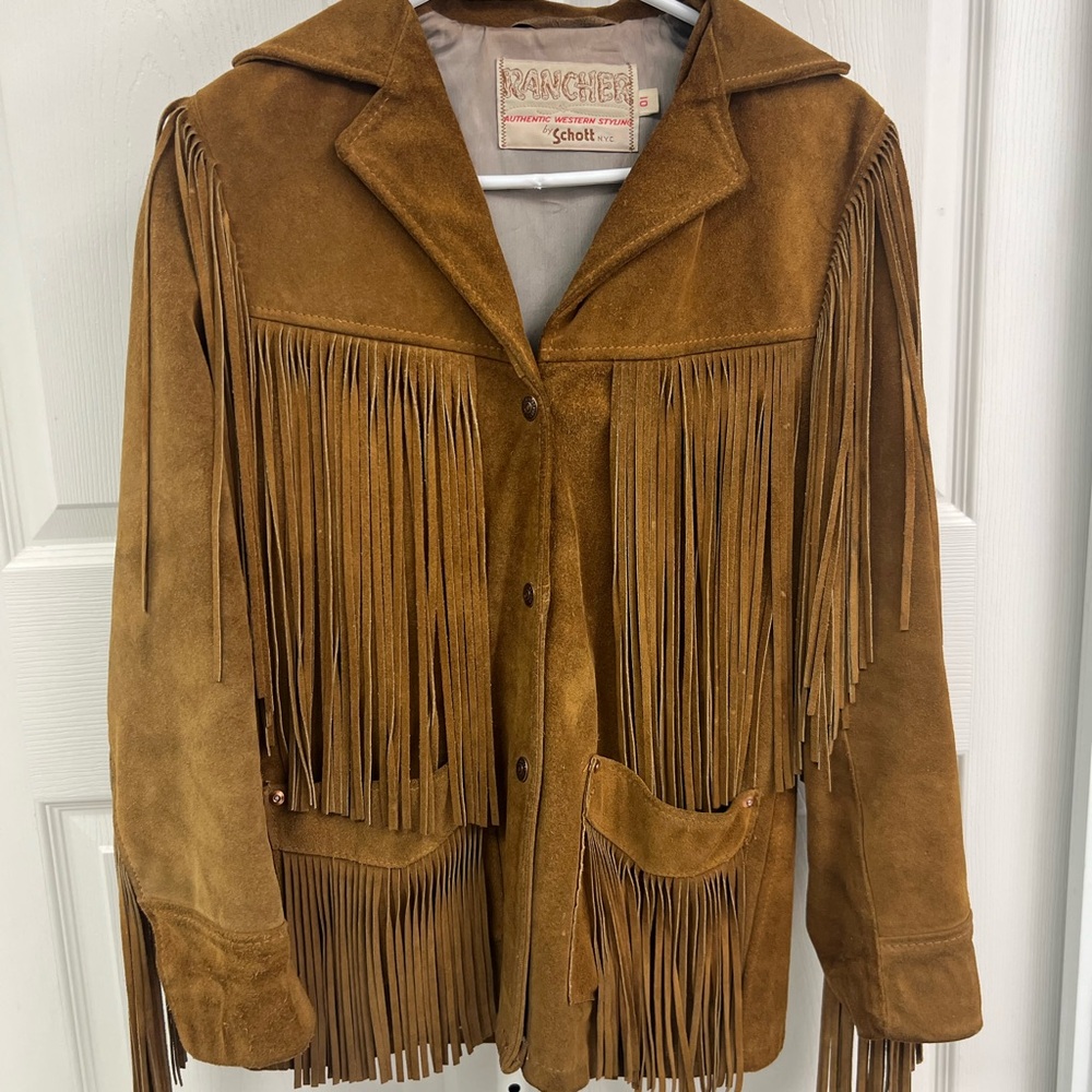 Rancher by Schott NYC Women's Brown Fringe Jacket